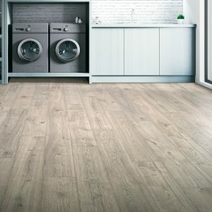 Laminate flooring in laundry room | Sackett's Flooring Solutions