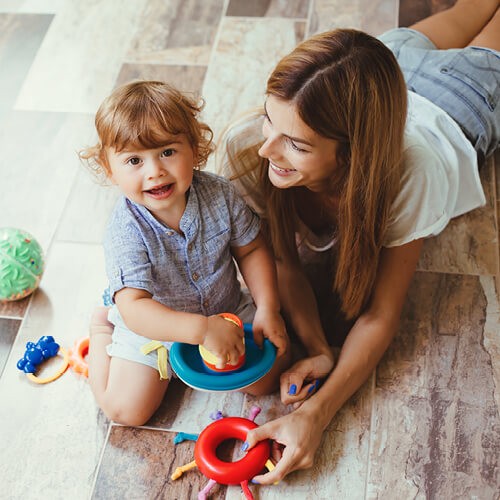 Mom and Child Enjoying Vinyl | Sackett's Flooring Solutions