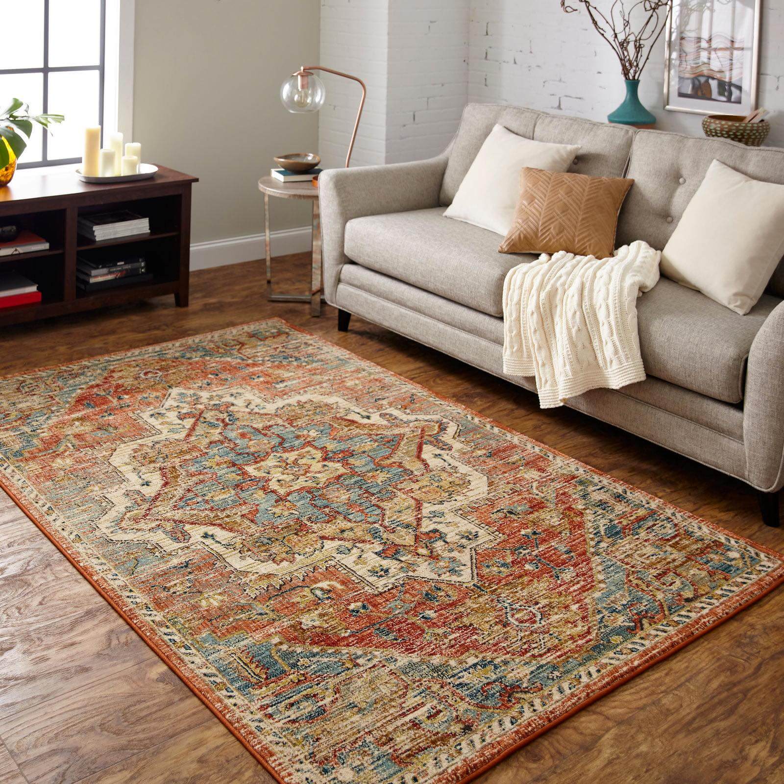 area rug in living room | Sackett's Flooring Solutions